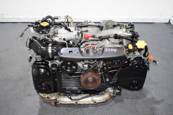 Low Mileage JDM 02 03 04 05 Subaru WRX EJ205 Quad Cam Replacement Engine with TD04 Turbo for sale.