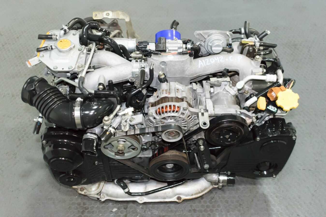 Clean Low Mileage JDM 02-05 Subaru Impreza WRX EJ205 Replacement Motor with AVCS, TGV, and TD04 Turbo for sale. - Image 2