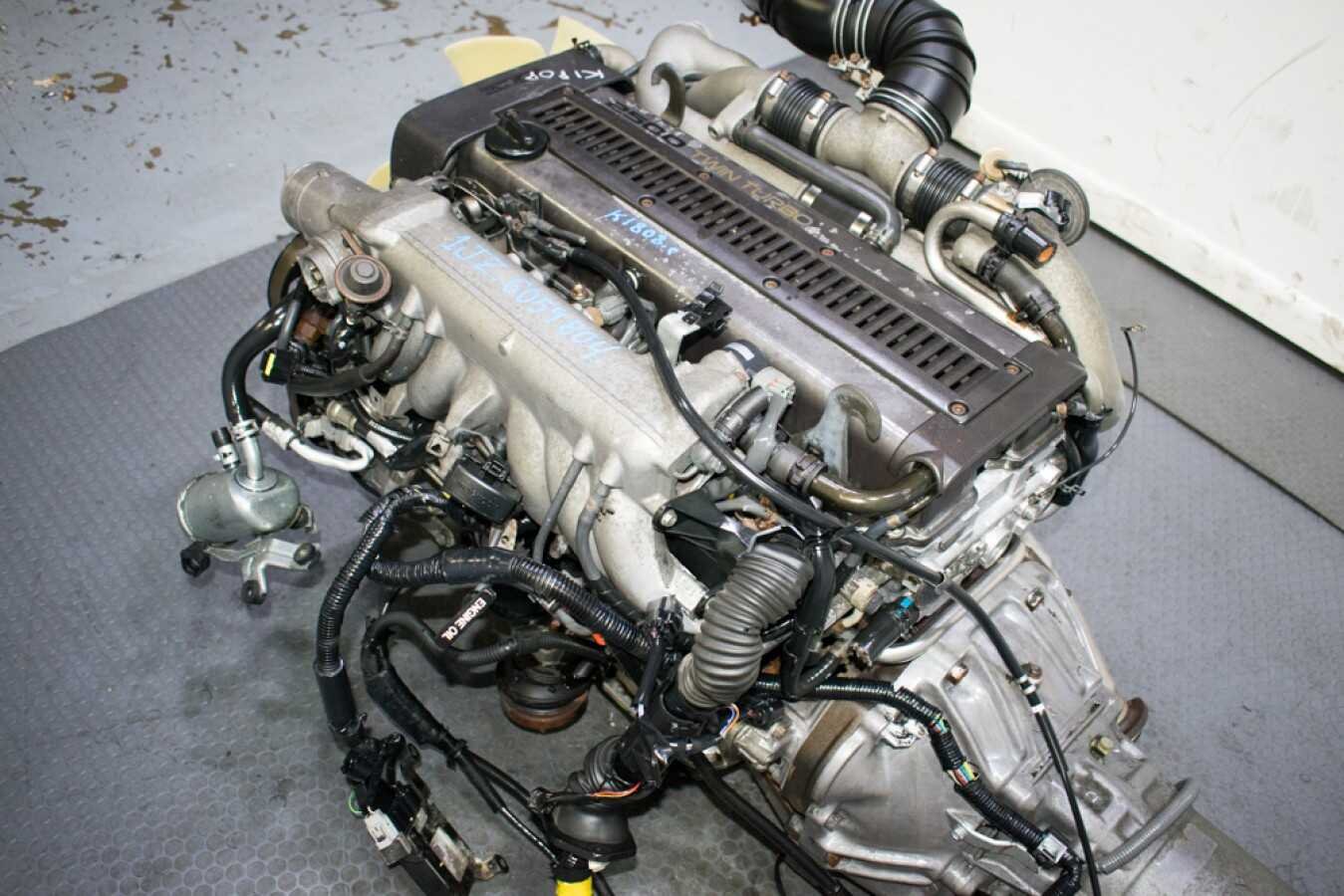 Used JDM 90-95 Toyota Soarer 1JZGTE Rear Sump Twin Turbo Non VVTi Engine fits Chaser Supra MKIII with Automatic Transmission, ECU - Image 6