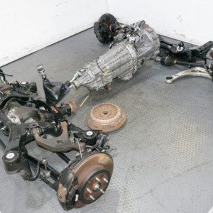 Used JDM Subaru STi TY856UB1KA 6 Speed GRB 2008-2014 Transmission with 5×114 Hubs, Brembos, Axles, Diff, Subframes Etc