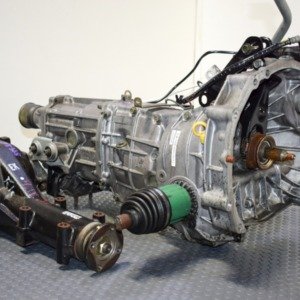 Used JDM Subaru TY757VDCAB 4.11 Push Type Transmission with R160 4.11 LSD Differential for Sale.