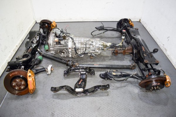 Subaru WRX STI Version 7 6MT STI TY856WB1AA Non DCCD Transmission with Brembo Calipers, R180 Diff, 5×100 Hubs etc Complete Swap