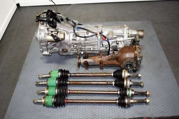 06 07 Subaru WRX 5 Speed 5MT TY755VB7AA Push Type Transmission with 4.44 LSD R160 Diff including Axles For Sale.