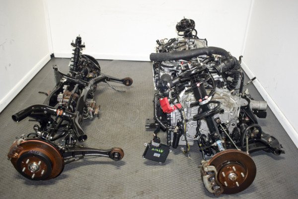 Compression Tested JDM 4B11 Turbo Motor, Harness, Ecu with Subframe and Suspensions For Sale.