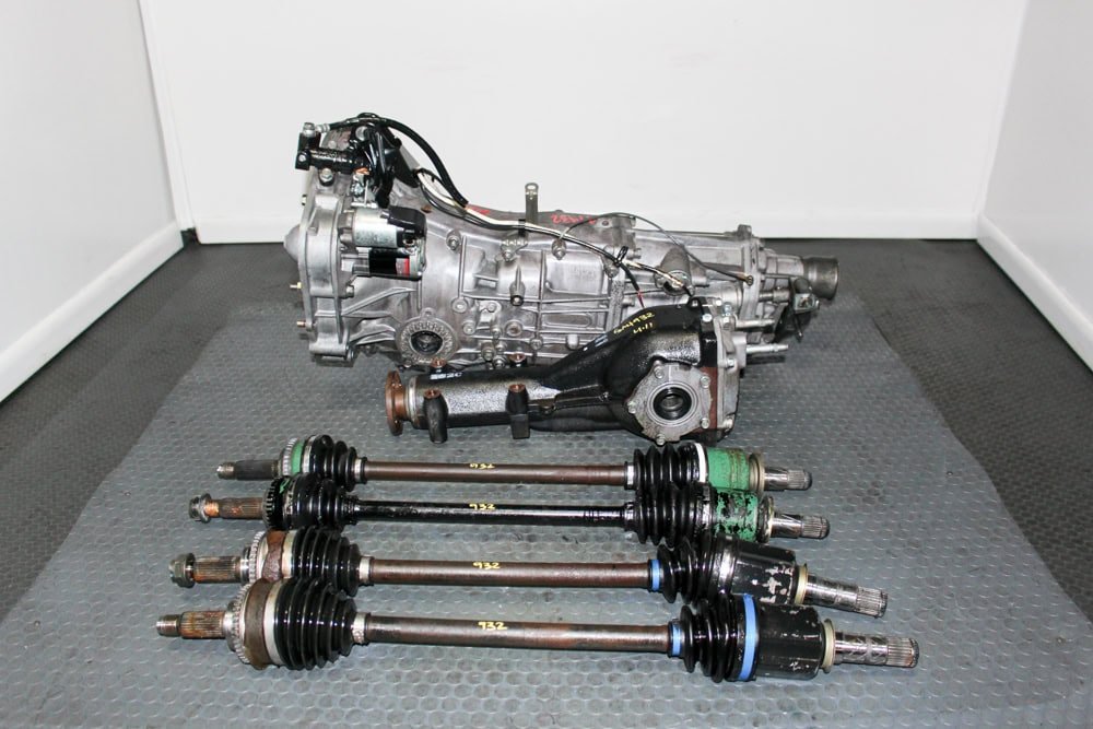 JDM 2008–2009 Subaru Legacy GT TY758V25AA 5-Speed Manual AWD Transmission + R160 4.44 Rear Differential & 4 Axles